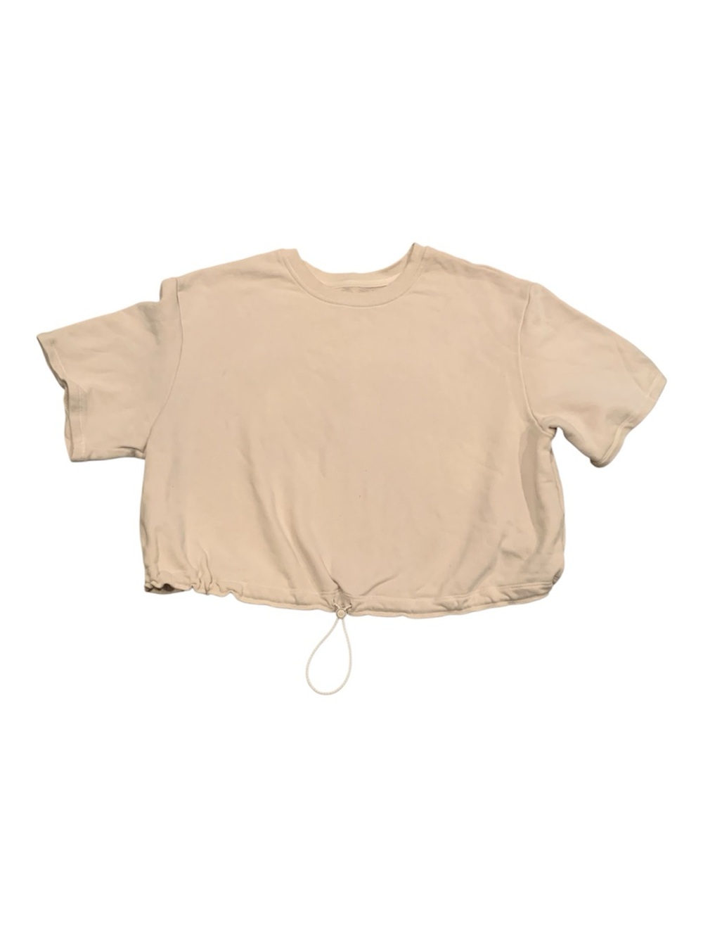 UGG Light Beige Crewneck Cropped Tee 100% cotton